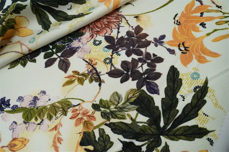 Bubble Satin Bullet Satin Printed Fabric