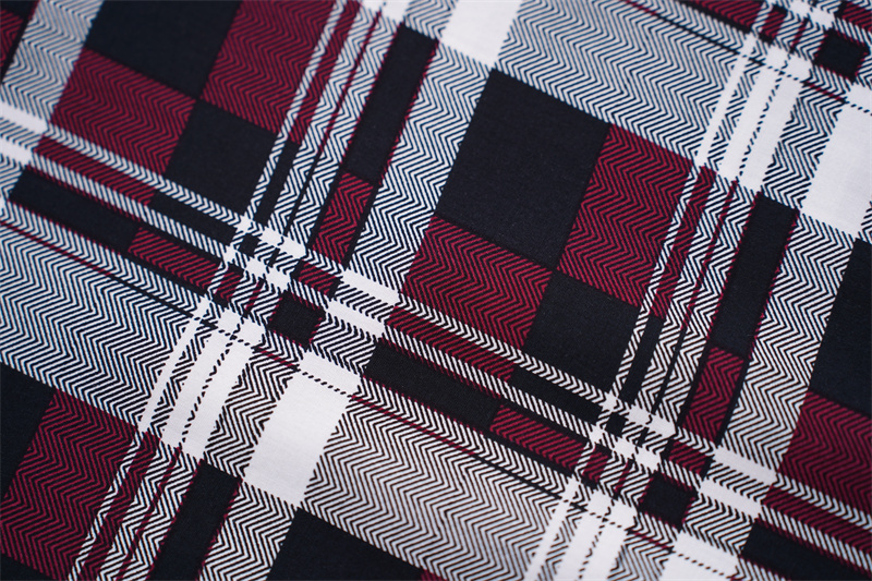 100%Rayon Viscose 45s Poplin Check Designs Printed Fabric