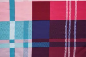 100%Rayon Viscose 45s Poplin Check Designs Printed Fabric