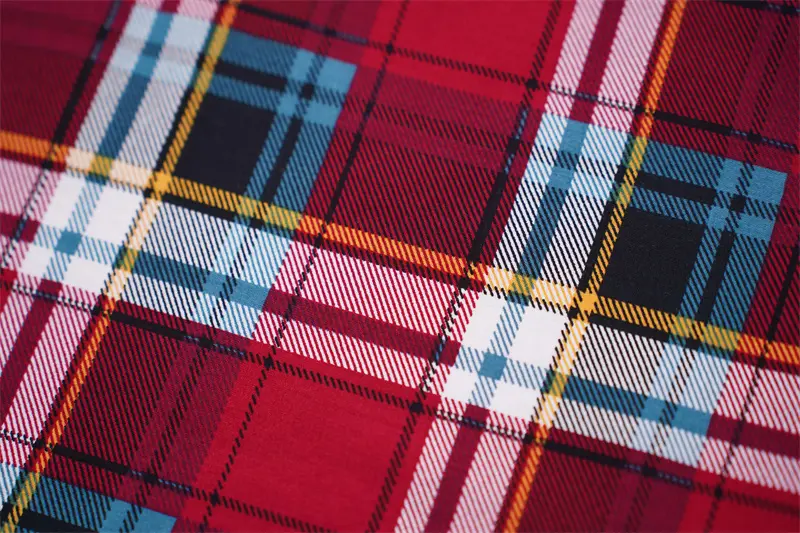 100%Rayon Viscose 45s Poplin Check Designs Printed Fabric