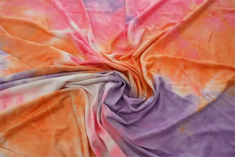 Tie Dye New Design High Quality Poly Spun Jersey