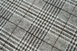100% Polyester Houndstooth Check Fabric Jacquard Knitted Fabric