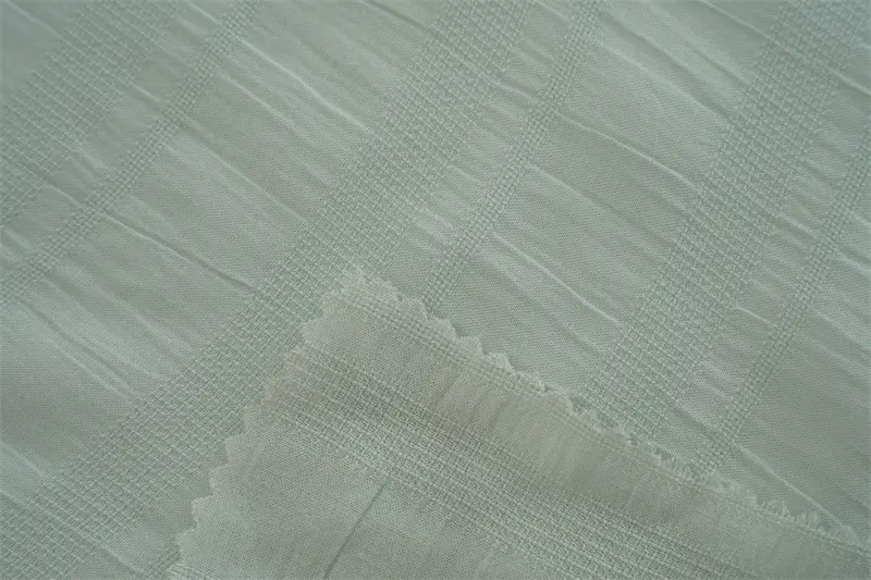 100% Rayon Viscose Crepe Effect New Dobby Jacquard Design Fabric