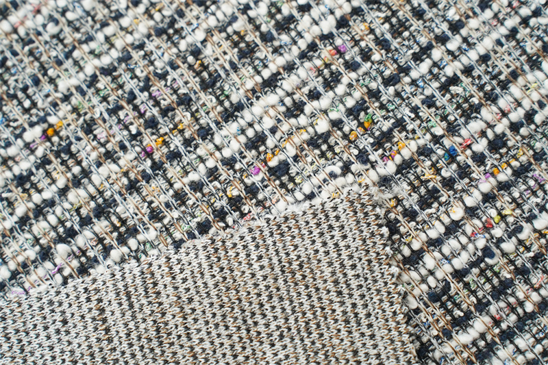 Multi-Material New Fashion Design Jacquard Knit Fabric