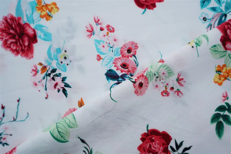 Fast Delivery Viscose Printing Fabric 100% Viscose Rayon Digital Printed Floral Nighty Dress