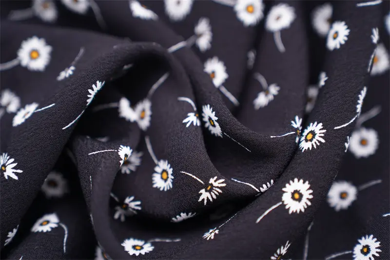 Colorful Floral Pattern Woven 120Dx30SR Rayon Print Fabric Crepe Rayon Printed Fabric