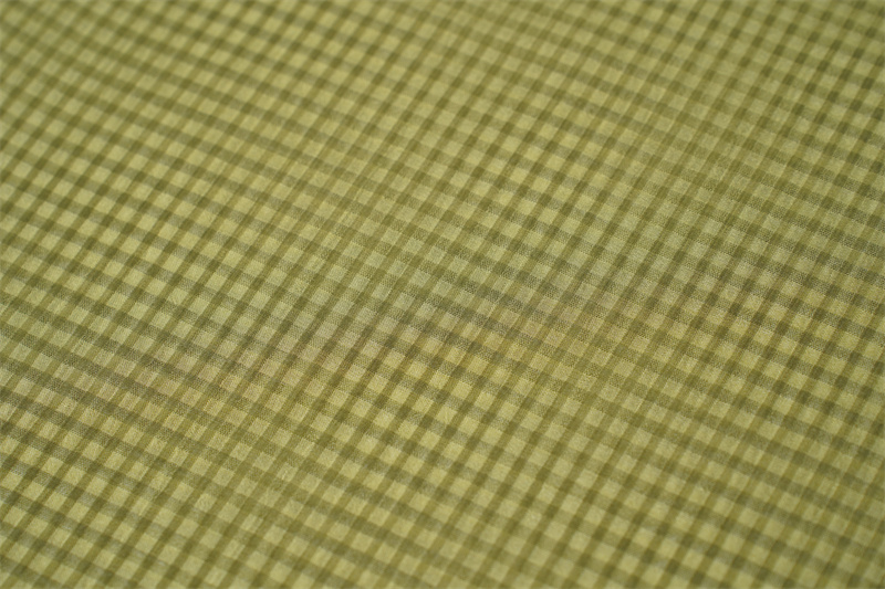 Ladys’ Fashion Cationic Check Chiffon Fabric 100%Polyester