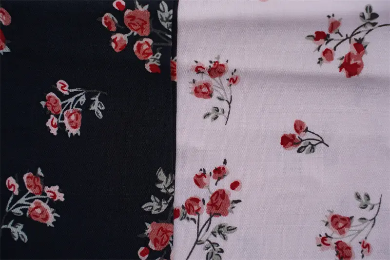 100% Rayon Poplin Floral Design 115gsm