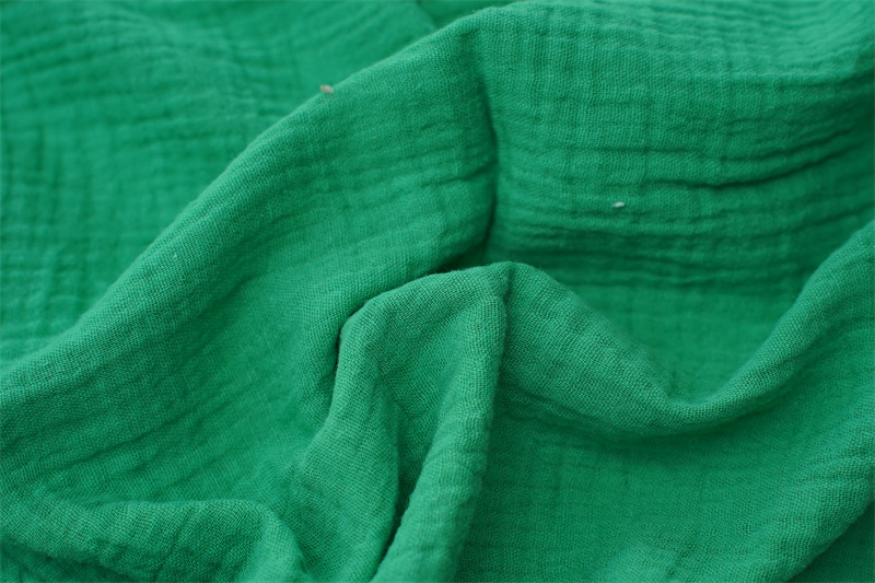 Plaid Muslin 100% Cotton Double Layer Gauze Fabric For Baby Garment Clothes