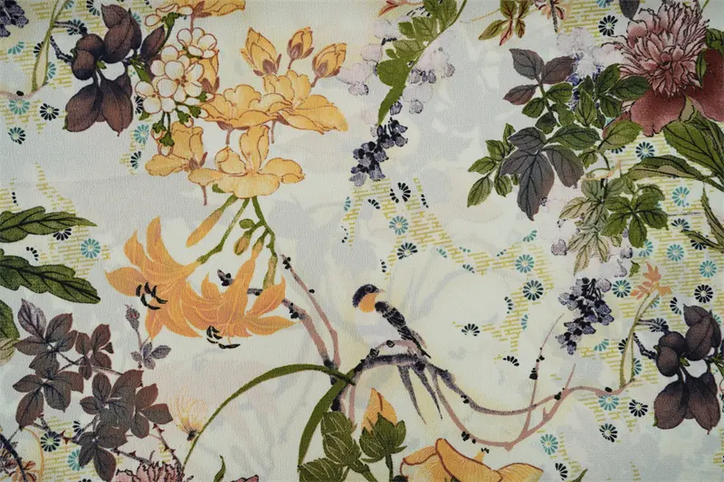 Bubble Satin Bullet Satin Printed Fabric
