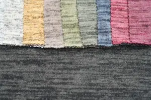 Polyester Rayon Space Dye Jersey 60% Polyester 35%Rayon 5%Spandex Heather Single Jersey Knitted Dress Fabric For Clothing