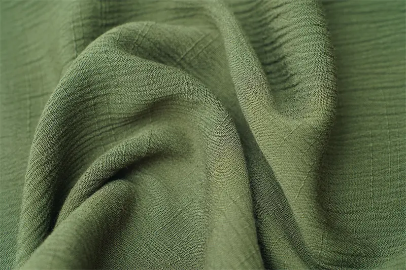 100% Rayon Slub Crepe Gauze Fabric