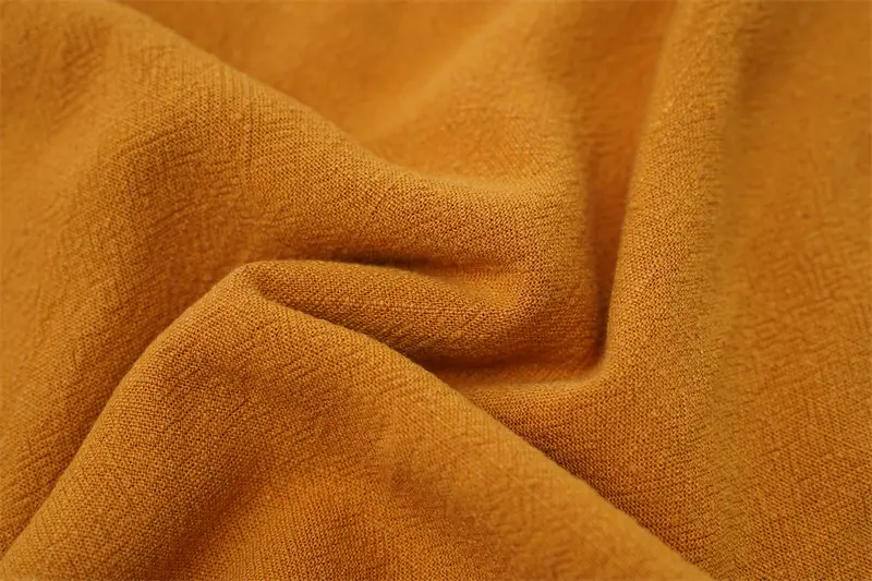 80%Rayon 20%Linen Slub Crepe Fabric
