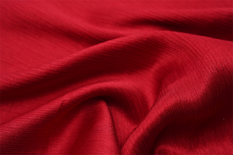 Soft Crinkle Crepe Matte Satin Fabric For Evening Dress 95gsm