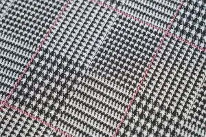 100% Polyester Houndstooth Check Fabric Jacquard Brushed Knitted Fabric