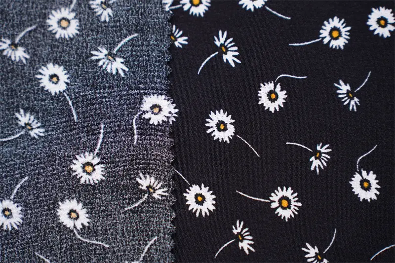 Colorful Floral Pattern Woven 120Dx30SR Rayon Print Fabric Crepe Rayon Printed Fabric