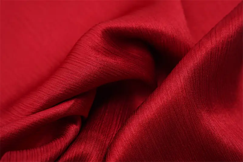 Soft Crinkle Crepe Matte Satin Fabric For Evening Dress 95gsm