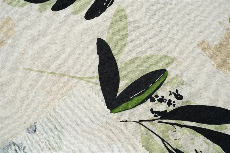 70%Rayon 30%Linen Plain Weave Printed Fabric