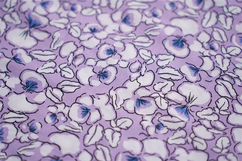 Colorful Floral Pattern Woven 120Dx30SR Rayon Print Fabric Crepe Rayon Printed Fabric