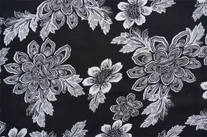 100% Viscose 60s Herribone Printed Fabric
