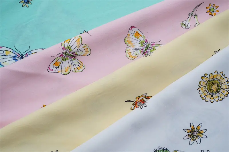 Butterfly Printed 100% Viscose Fabric