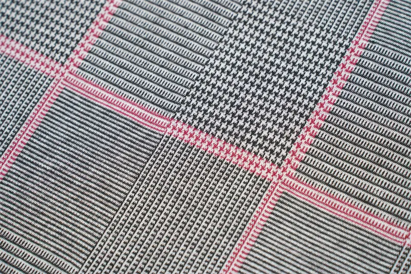 100 Polyester Houndstooth Fabric Jacquard Brushed01