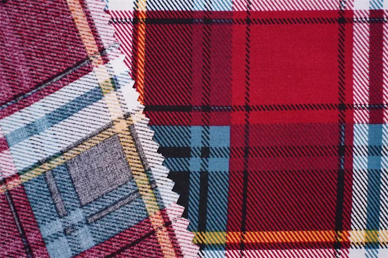 100%Rayon Viscose 45s Poplin Check Designs Printed Fabric